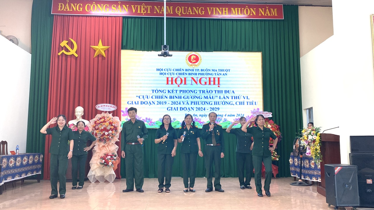 HỘI NGHỊ TỔNG KẾT PHONG TRÀO THI ĐUA “CỰU CHIẾN BINH GƯƠNG MẪU” PHƯỜNG TÂN AN GIAI ĐOẠN 2019 - 2024